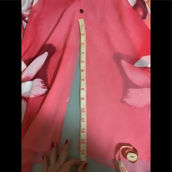 NWOT Floral Caftan Poncho Top - Picture 12 of 14